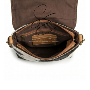 Plain Leather Hair On Cowhide <b>Purse</b> Western Genuine Leather Crossbody Mobile Bag Daily Use <b>Small</b> Sling Bag For Men Women - Product Image 5