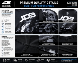 Camiseta de Compresión de Manga Larga JDB Personalizada para MMA, Ropa Deportiva para BJJ y Grappling, Transpirable, de Secado Rápido, con Estampado por Sublimación, para Gimnasio - Product Image 4
