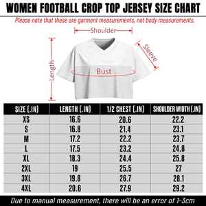 Personalize Women's <b>Crop</b> <b>Top</b> Football Jersey, Custom Team Name Number Logo Women <b>Crop</b> Tee, Streetwear Sports <b>Crop</b> <b>Top</b> - Product Image 3