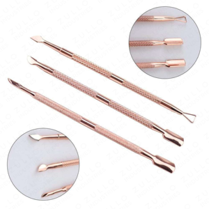 Professional Rose Gold 3 PCS Stainless Steel Nail Cuticle Pusher <b>Cleaning</b> Set Precision Manicure Pedicure <b>Tools</b> for Home Salon - Product Image 5