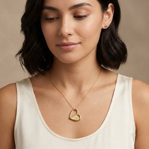 Colgante de Plata de Ley 925 Bañado en Oro con Corazón Abierto Asimétrico de Resina, Base en Blanco para Engaste DIY, Fornituras de Joyería para Recuerdos - Product Image 3