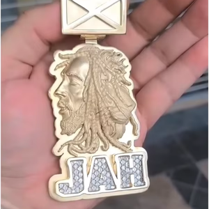 Pendentif rond en moissanite, style hip-hop, collier en argent 925 plaqué rhodium, certifié GRA - Product Image 1