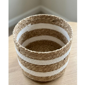 Cesta de Almacenamiento de Mimbre Natural Tejida, Moderna, Impermeable, Ecológica, de 58L de Capacidad, con Parte Superior Abierta, Duradera, Hecha a Mano - Product Image 2