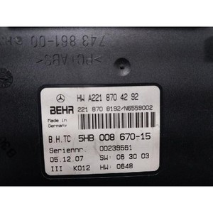 Unité de commande de registre de chauffage d'occasion pour Mercedes Classe S 2005-2009, référence OEM A2218704292 - Product Image 4