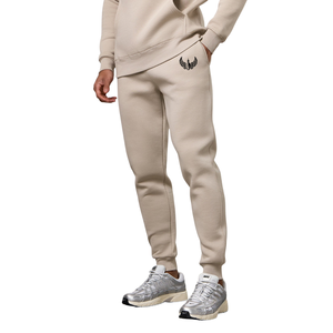 Conjunto Deportivo Informal para Hombre, Sudadera con Capucha de Forro Polar Beige, Ropa Deportiva para Gimnasio, Conjunto para Correr, Ropa Deportiva de Moda Urbana para Invierno - Product Image 4