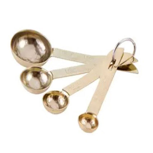 Set of 5 Fancy Wholesale Kitchen Utensil Stainless Steel Metal Golden Food Grade <b>Measuring</b> <b>Spoons</b> Flatware <b>Spoons</b> - Product Image 2