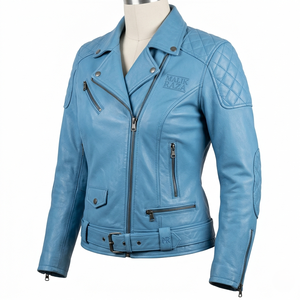 Genuine Leather Ladies <b>Biker</b> <b>Jacket</b> | Ergonomic Fit Racing Apparel | Factory Direct - Product Image 1