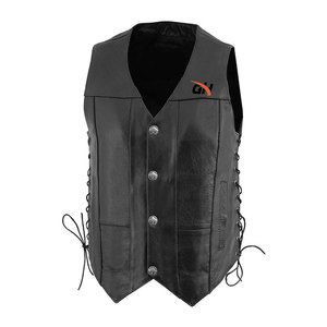 เสื้อกั๊กหนังผู้ชาย ระบายอากาศได้ดี สวมใส่สบาย น้ำหนักเบา เหมาะสำหรับใส่ลำลอง ราคาสมเหตุสมผล ผลิตจากโรงงาน - Product Image 4