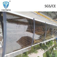 Abri de pluie moderne manuel en polycarbonate alvéolaire résistant aux intempéries avec supports décoratifs en plastique pour portes et fenêtres – Vente en gros