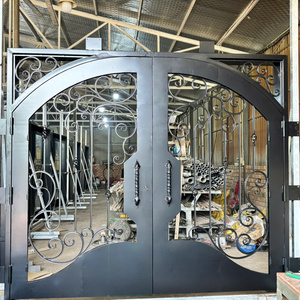 Puertas Pivotantes Modernas de Hierro Forjado: Puertas de Entrada de Seguridad de Lujo Hechas a Mano para Hogares Elegantes con Durabilidad Duradera - Product Image 2