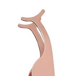 Pince à épiler en acier inoxydable, haute antistatique, longue durée, pointe arrondie, logo personnalisé, marque privée, instrument de beauté - Product Image 2