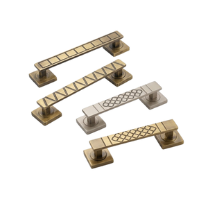 Modern Heavy Duty Brass Main Entrance <b>Door</b> <b>Handle</b> with Elegant PVD Gold Rose | Gold and Matte Black Finish for Luxury Homes - Product Image 1
