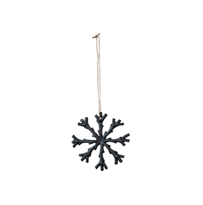 Adorno Navideño Colgante con Diseño de Copo de Nieve de Metal Negro al Mejor Precio - Product Image 3