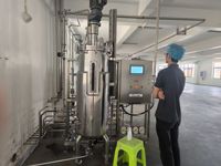 Fermenteur automatique en acier inoxydable de 250 L avec cuve sous pression, commande PLC et moteur pour bioréacteur à virus inactivés