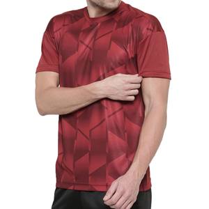 Nouveaux t-shirts rouges pour hommes en sublimation, 100% polyester, séchage rapide, respirant, haut de gamme pour la course à pied et la remise en forme, haute qualité - Product Image 3