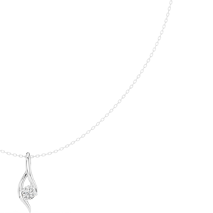 Collier pendentif en argent sterling 925 avec moissanite, chaîne à maillons plaquée or, sertissage griffe, pour femme, cadeau de mariage - Product Image 2
