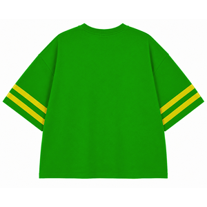 Chi Eta Phi <b>Women's</b> Bling Rhinestone Sorority T-Shirt Green <b>Yellow</b> Greek Letter Crew Neck Sleeve Loose Fit Graphic Summer Casual - Product Image 4