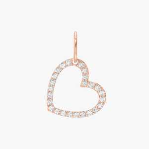 Colgantes de Corazón con Diamante Solitario, Pavé Redondo, Diamantes Cultivados en Laboratorio, Oro Sólido de 14K, Dijes Minimalistas, Collar de Lujo Delicado, Fabricante de Joyería - Product Image 5