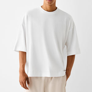 T-shirts personnalisés pour hommes, coupe ajustée, respirants, écologiques, de haute qualité, en polyester/coton, pour le fitness, tailles plus, ODM - Product Image 1