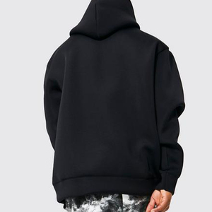 Sudadera con capucha de forro polar sólido para hombre, personalizada, de poliéster/algodón, oversize, con hombros caídos, estilo urbano, de peso pesado - Product Image 2