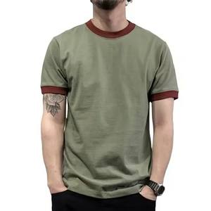 Camiseta de Hombre de Color Sólido Personalizada, 260 Gramos, Estilo Vintage, Largo Regular, Impresión en Serigrafía, Modelo OEM, Gran Venta - Product Image 2