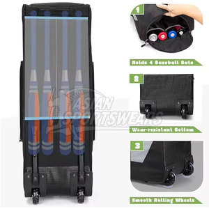 Bolsas de béisbol ventiladas de alto rendimiento para práctica profesional con compartimento transpirable para zapatos y herramientas - Product Image 3