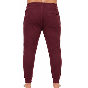 Pantalon de jogging texturé en maille gaufrée douce pour homme, coupe ajustée, décontracté, taille élastique avec cordon de serrage, confortable pour le quotidien, personnalisable - Product Image 4