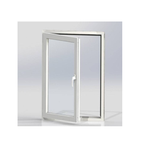 Fenêtre à battant en aluminium sur mesure avec verre trempé et profilé en aluminium pour maisons résidentielles, villas et bâtiments commerciaux