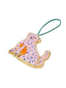 Magnifique porte-clés et accessoires de sac en perles de rocaille brodées, motif étoile gris et violet, fabriqué en Inde - Product Image 6