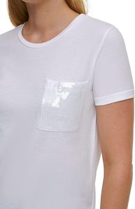 Printed T Shirt Pocket Design Womens Short Sleeve Urban Fashion High Street Wear <b>Comfortable</b> Lady Tee - Product Image 6