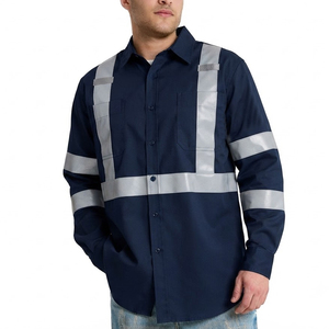 Camiseta de Trabajo de Alta Visibilidad para Hombre, Nueva Llegada, Logotipo Personalizado, Reflectante, Manga Larga, Transpirable, de Secado Rápido, con Bolsillos Delanteros - Product Image 1