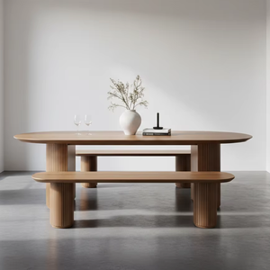 โต๊ะอาหารไม้สักแท้ยาร่า สไตล์สแกนดิเนเวียน โมเดิร์น มินิมอล ผลิตด้วยมือ เฟอร์นิเจอร์หรูหราสำหรับใช้ภายในและภายนอกอาคาร - Product Image 5