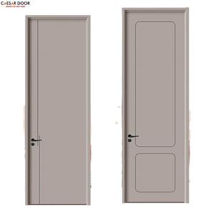 Trendy Style MDF Wooden Entry Door Contemporary Aesthetic Anti-Warping Reinforced Core Soundproof Energy Efficient Wooden Door - Product Image 3