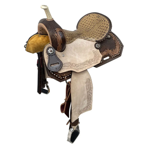 Selle de course western en cuir véritable, étriers en aluminium, taille 16 pouces, personnalisable, durable et confortable pour l'équitation - Vente chaude - Product Image 5