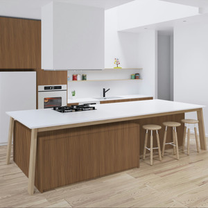 Ensemble complet d'îlots de cuisine sans cadre RTA sur mesure JY Project, les plus vendus, en MDF, vente en gros, usine du Vietnam - Product Image 4
