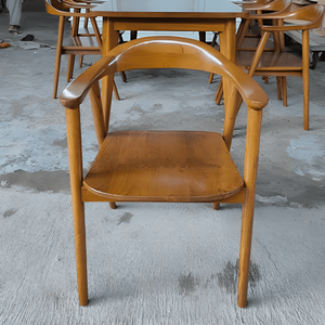 Ensemble de table et de chaises à manger en bois écologique minimaliste moderne, meubles de salle à manger rectangulaires pour la maison, l'appartement, la villa, l'hôtel - Product Image 4