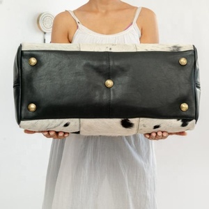 Unisex Genuine Leather <b>Tote</b> Duffle <b>Bag</b> Unique Aztec Tassel Embossed Design New Fashionable Western Traditional <b>Zipper</b> Travel <b>Bag</b> - Product Image 5