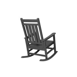 Fauteuil à bascule d'extérieur gris surdimensionné pour adultes, résistant aux intempéries, pour véranda, pelouse et jardin - Product Image 5