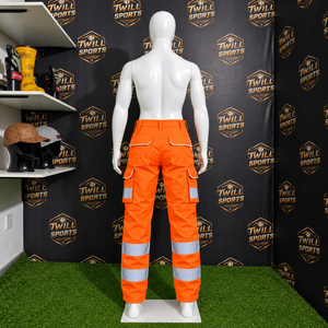 Custom Men's Hi <b>Vis</b> Reflective Winter Safety Work Pants Breathable Quick Dry Polyester Multi Pocket Cold Weather OEM Needle Use - Product Image 5