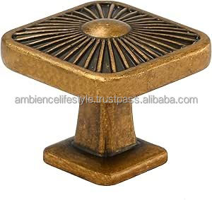 Antique Gold <b>Brass</b> Knobs Classic Cabinet <b>Drawer</b> <b>Pull</b> Handles Vintage Furniture Hardware Accessories Royal Decorative Style - Product Image 6