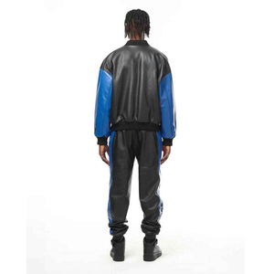 Outdoor Use Plus Size Custom Logo Leather Tracksuits For <b>Men</b> Latest Style Durable Material <b>Men</b> Leather Tracksuit - Product Image 2