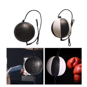 PROFIT SPORTS Ballon de boxe double extrémité Premium pour entraînement de vitesse, réaction et coordination, en PU, outil d'exercice portable - Product Image 1