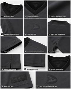 Haut de kimono d'arts martiaux unisexe à manches courtes et col en V, léger, pour l'entraînement au karaté et au taekwondo - Product Image 5
