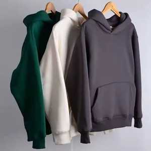Popular Style Men's Oversized Casual Pullover Fleece Hoodie 100% Cotton Washed Quick Dry Breathable Sportswear Workout - Product Image 1