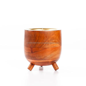 Linternas decorativas de madera de mango Vintage personalizadas de alta calidad, tarros de portavelas de madera únicos, contenedor para bodas y Navidad - Product Image 5