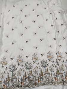 Tissu de sherwani en soie du Mali, texture raffinée, finition lisse, tombé élégant, pour tenue de mariage, vêtements de cérémonie pour hommes, tenues de créateur. - Product Image 1