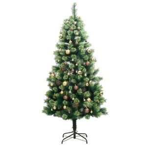 Sapin de Noël Artificiel Articulé avec 300 LED et Ensemble de Boules 210 cm Décorations Festives - Product Image 4