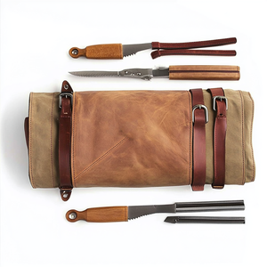 Bolsa de Lona y Cuero para Cuchillos de Chef, Organizador Profesional de Cocina, Estuche de Viaje LCKR-0038 - Product Image 1