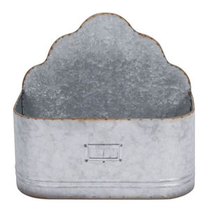 Macetero de pared de metal galvanizado estilo rústico, soporte circular de hierro para suculentas, para decoración del hogar en interiores y exteriores. - Product Image 1