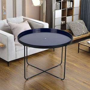 Mesa Auxiliar Metálica Móvil de Lujo |   Bandeja Decorativa Moderna Art Deco Impermeable para Sala de Estar, Dormitorio, Entrada, Decoración del Hogar, Marco de Hierro - Product Image 1